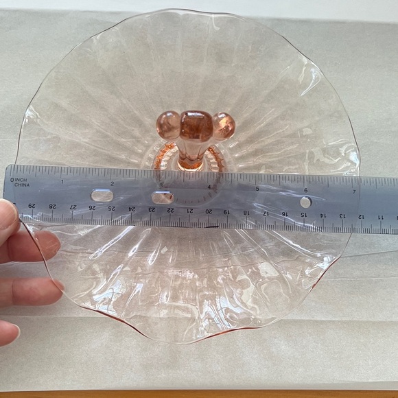 Pink Depression Glass Bon Bon  or Petits Fours Serving Dish - Picture 3 of 6